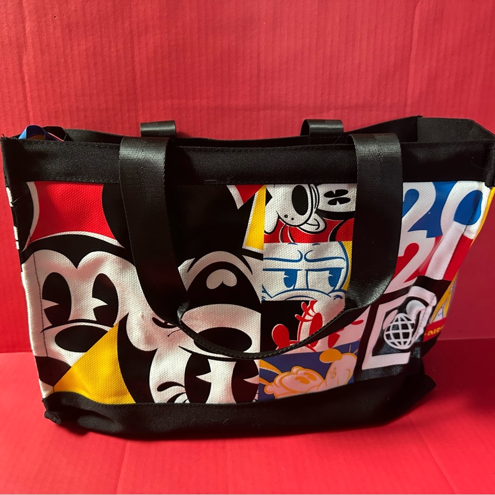 Disney Parks NWT Zipper Tote Mickey Multi Colored Bold 2021
